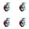 Service Caster 6 Inch Poly on Aluminum Caster Set with Roller Bearings and Brake/Swivel Lock SCC-30CS620-PAR-TLB-BSL-4 - alternate 1